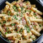 Creamy Pasta with Peas & Pancetta