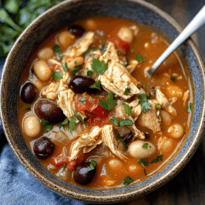 Crockpot Mediterranean White Chicken Chili