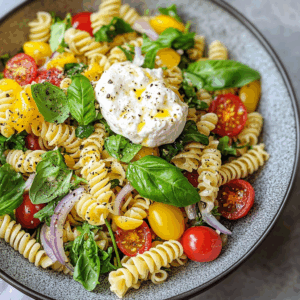 Lemon Burrata Pasta Salad