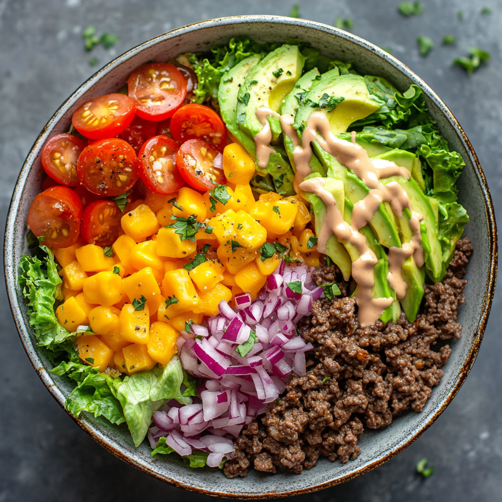 Fully Loaded Burger Bowl