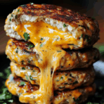 Juicy Cheddar Ranch Chicken Burgers