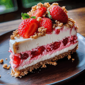 Berrylicious Strawberry Crunch Cheese Cake