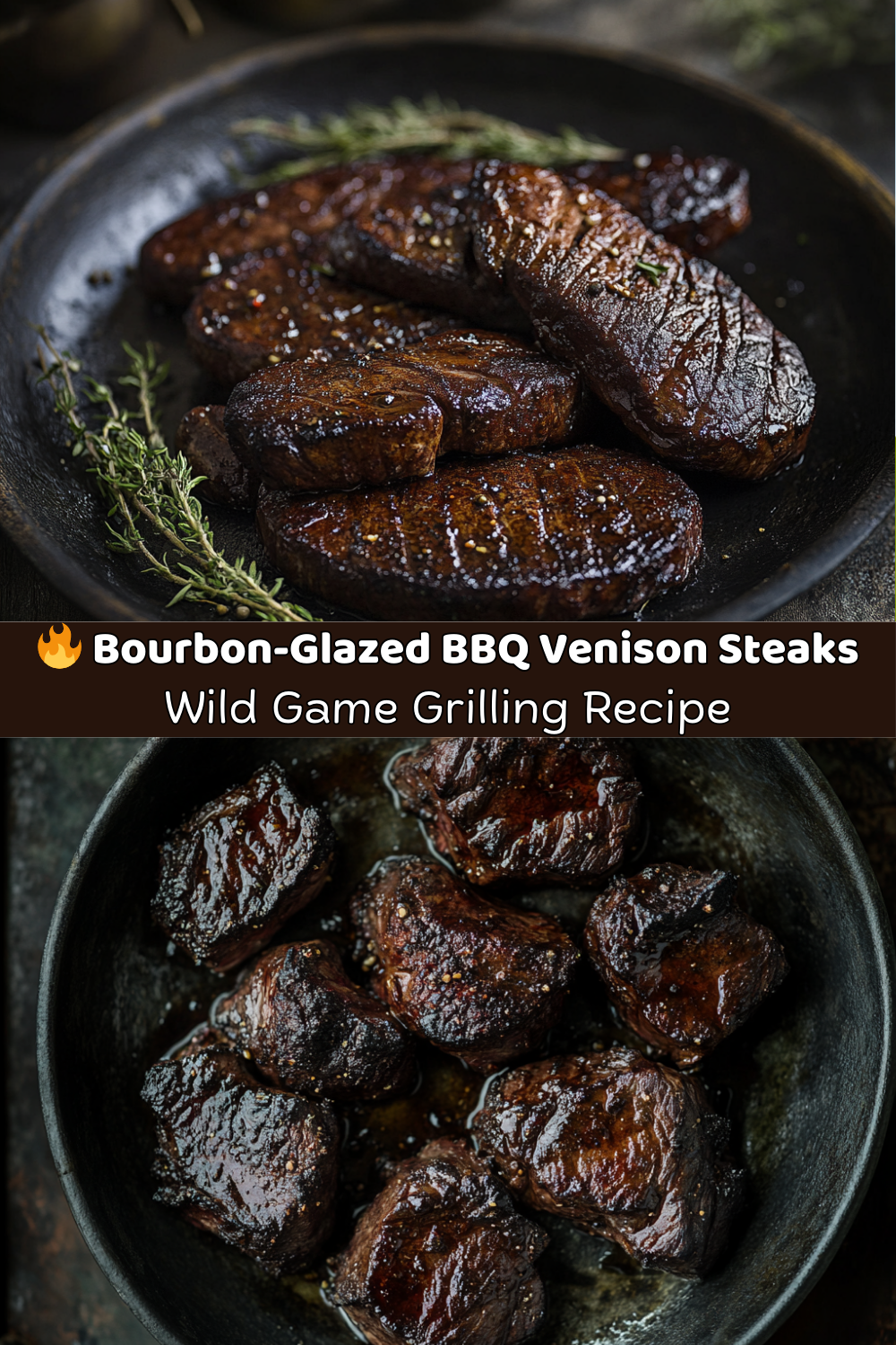 Bourbon-Glazed BBQ Venison Steaks