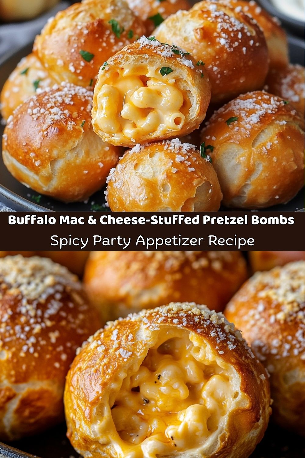 Buffalo Mac & Cheese-Stuffed Pretzel Bombs