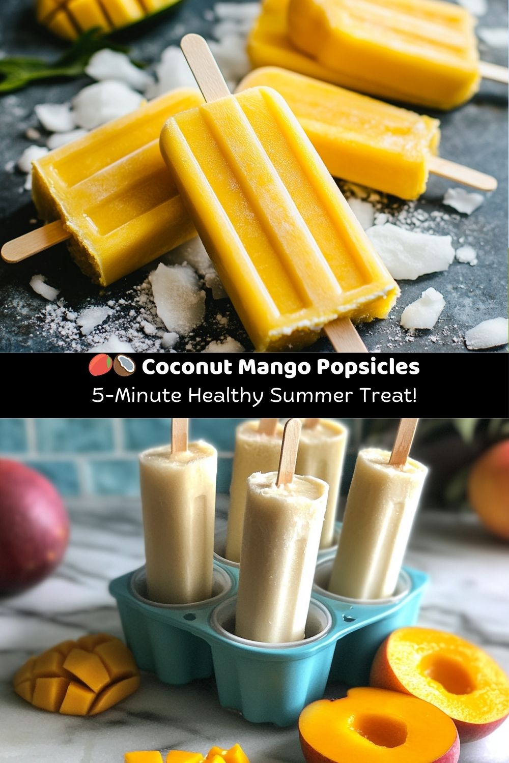 Coconut Mango Popsicles