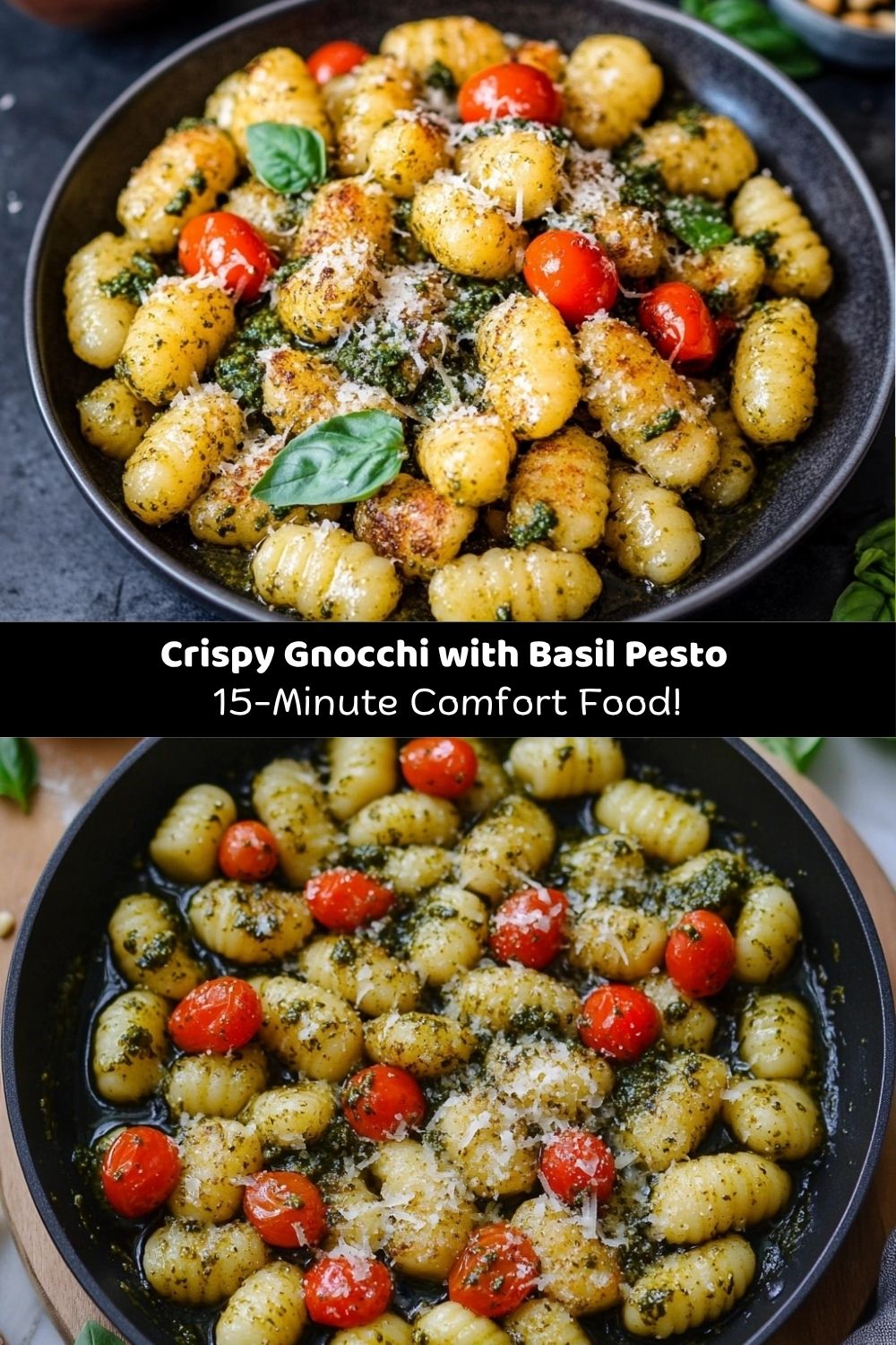Crispy Gnocchi with Basil Pesto