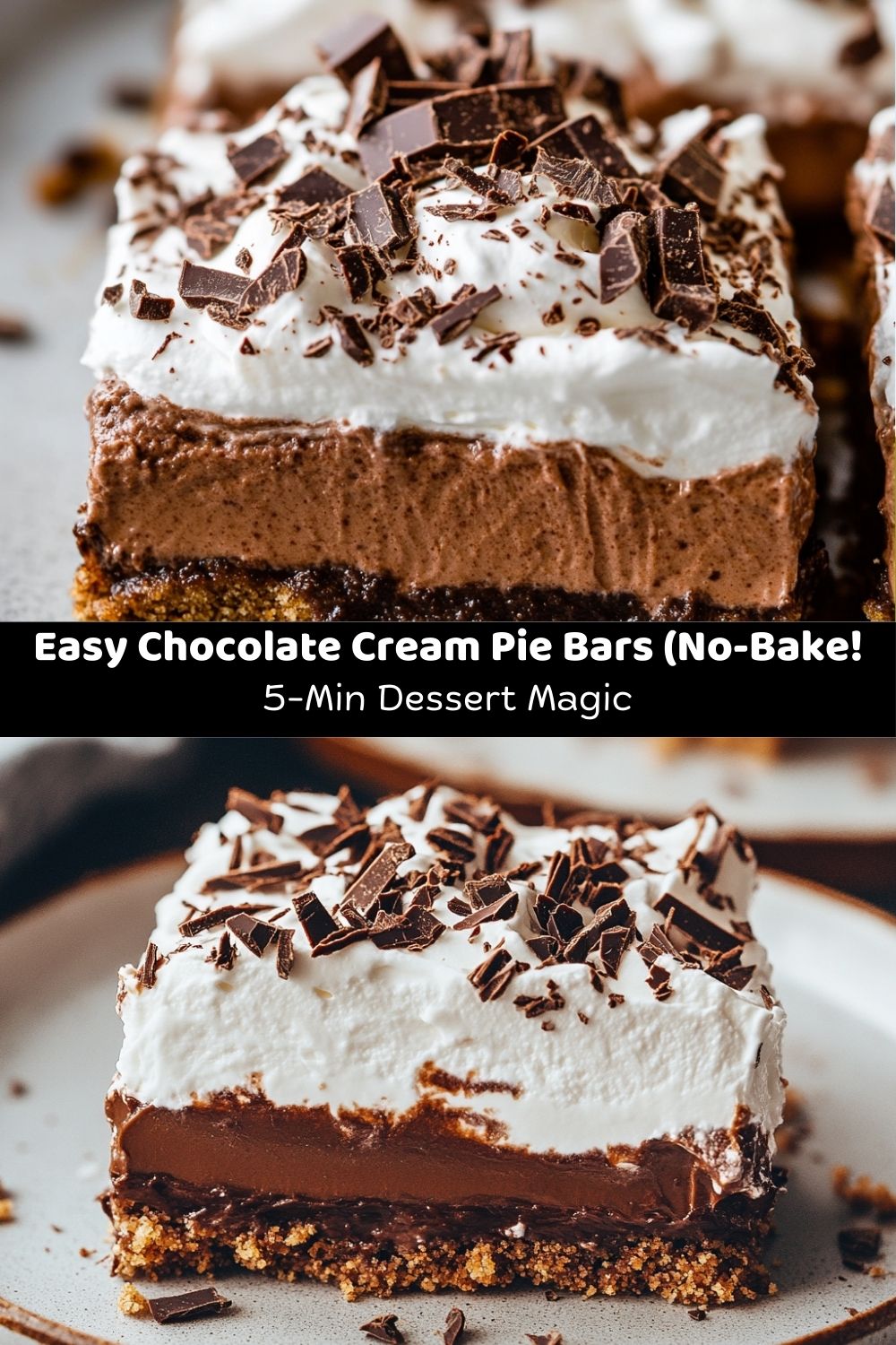 Easy Chocolate Cream Pie Bars