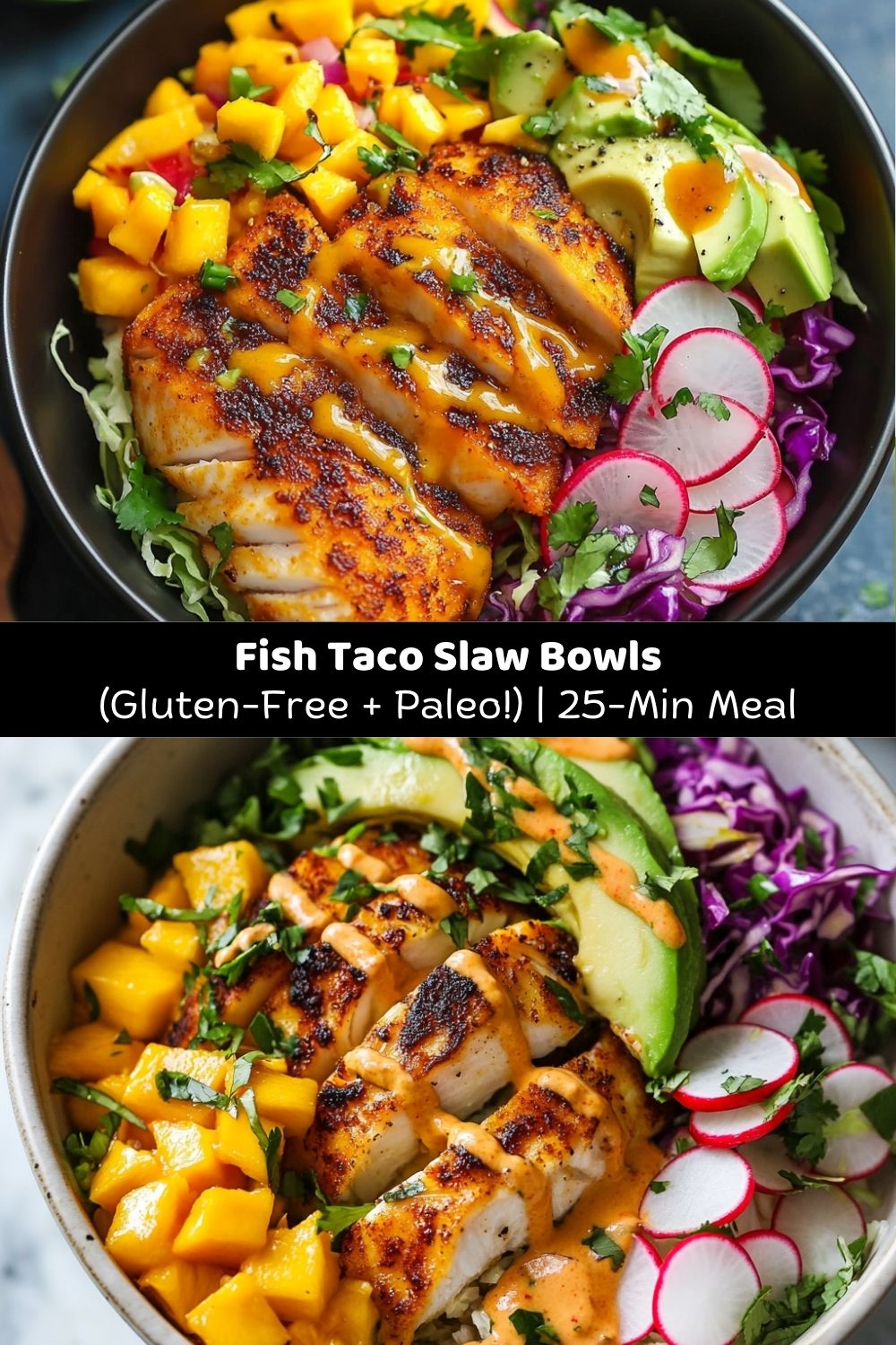 Fish Taco Slaw Bowls