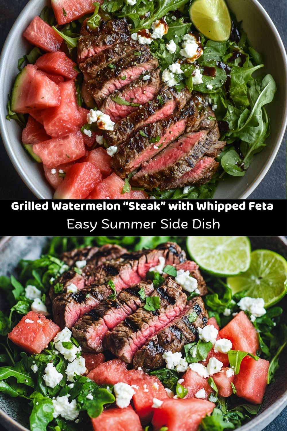 Grilled Watermelon “Steak” with Whipped Feta