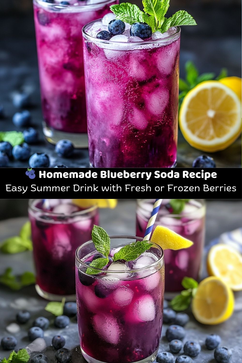 Homemade Blueberry Soda