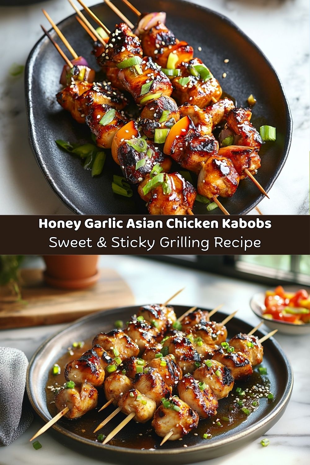 Honey Garlic Asian Chicken Kabobs