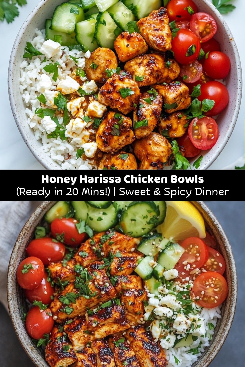 Honey Harissa Chicken Bowls