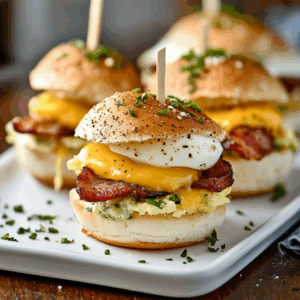 Keto Bacon, Egg, & Cheese Sliders