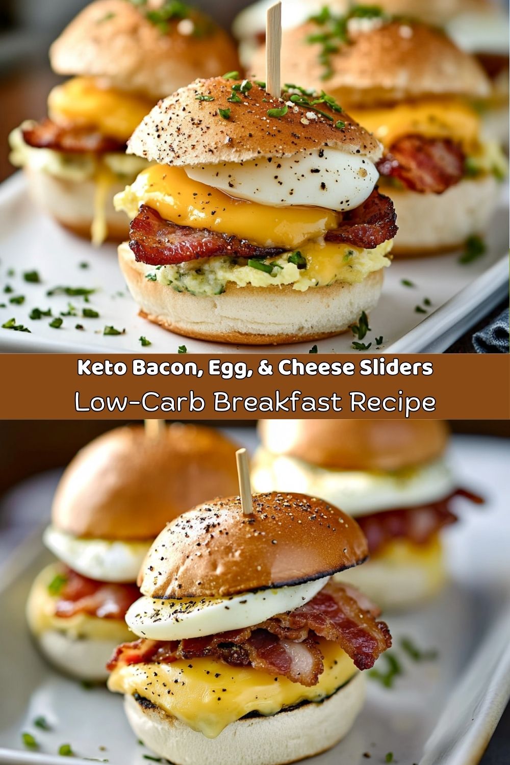 Keto Bacon, Egg, & Cheese Sliders