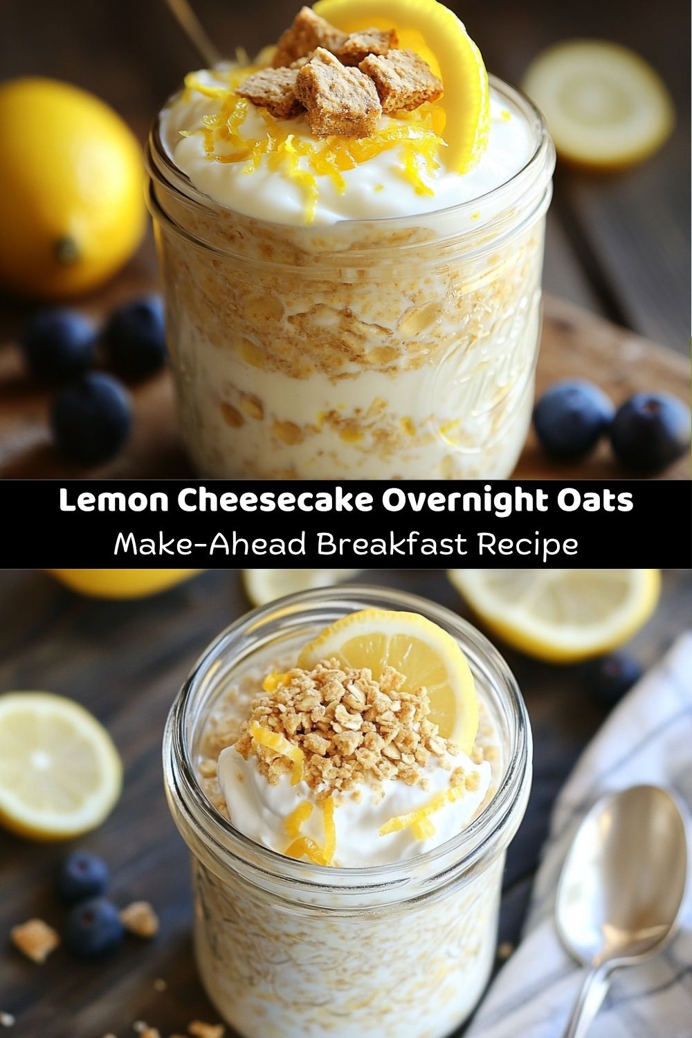 Lemon Cheesecake Overnight Oats