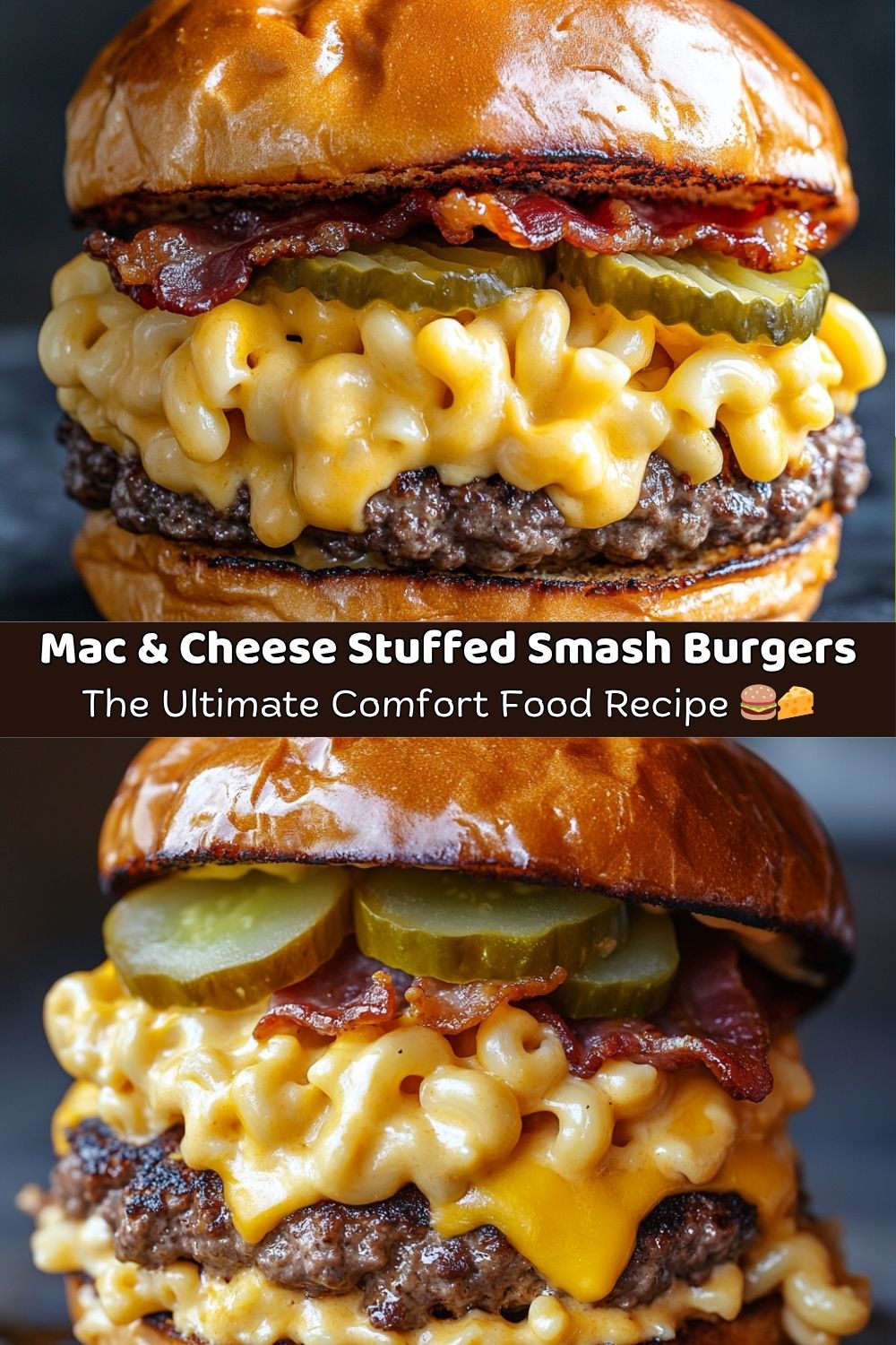 Mac & Cheese Stuffed Smash Burgers