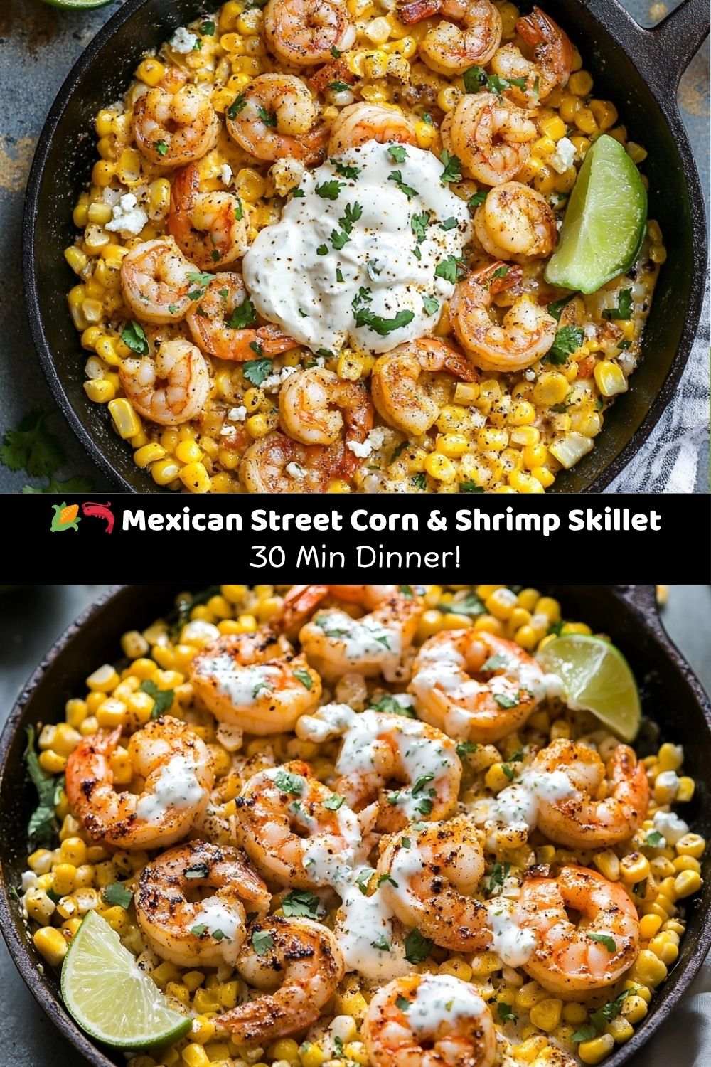 Mexican Street Corn & Shrimp Skillet