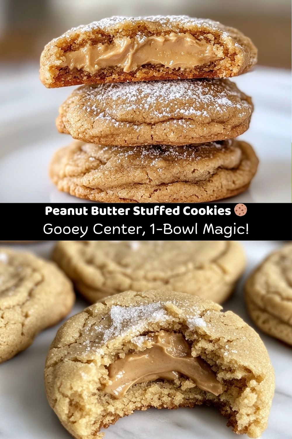 Peanut Butter Stuffed Cookies