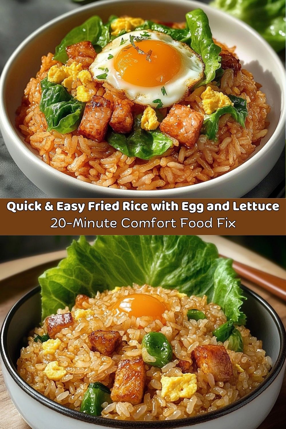 Fried Rice with Egg and Lettuce!
