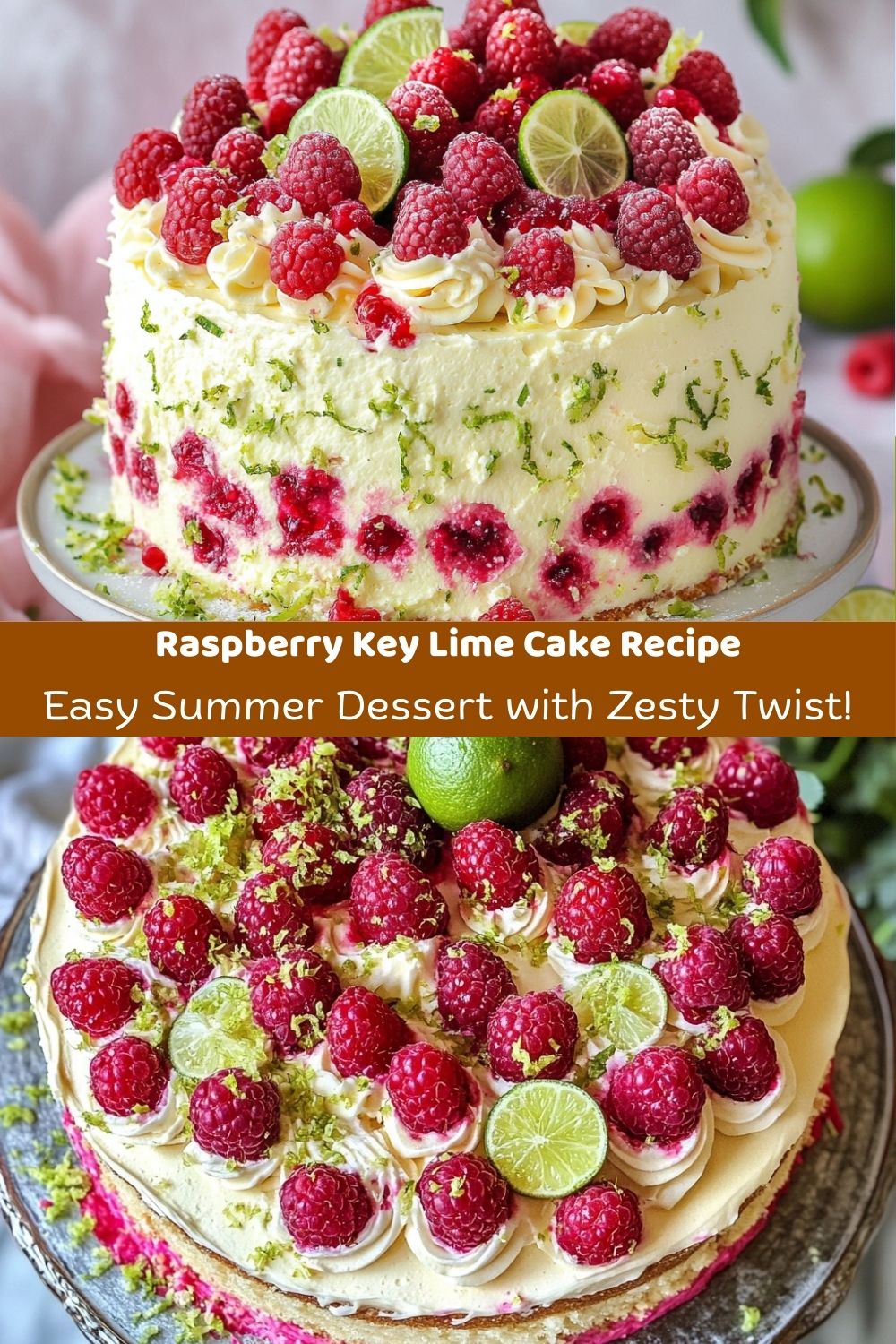 Raspberry Key Lime Cake Bliss