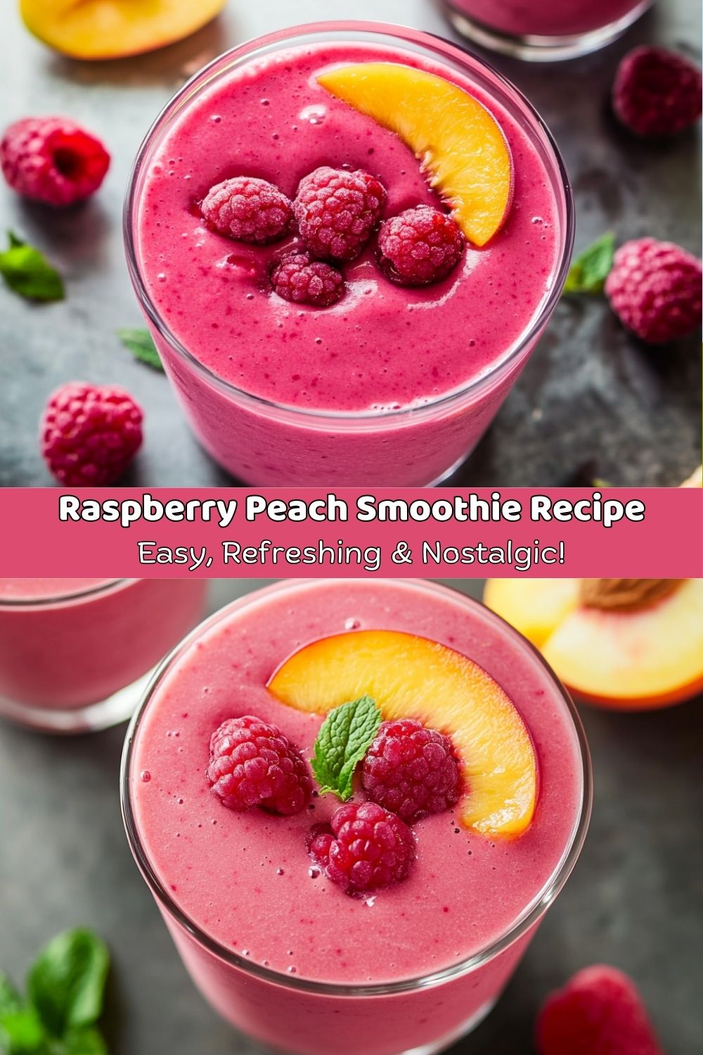 Raspberry Peach Smoothie