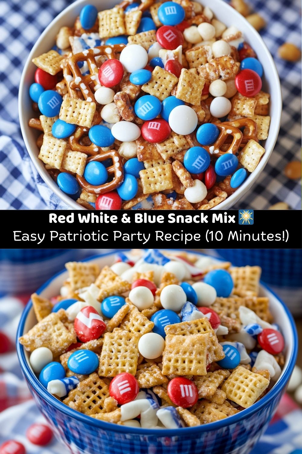 Red, White & Blue Snack Mix