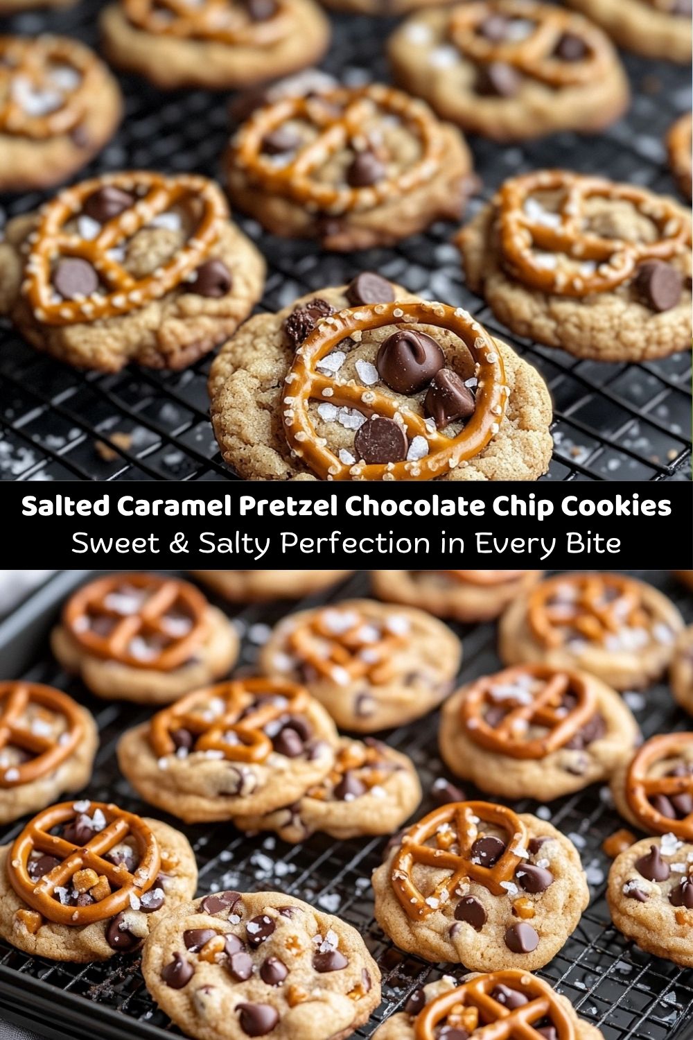 Salted Caramel Pretzel Chocolate Chip Cookies