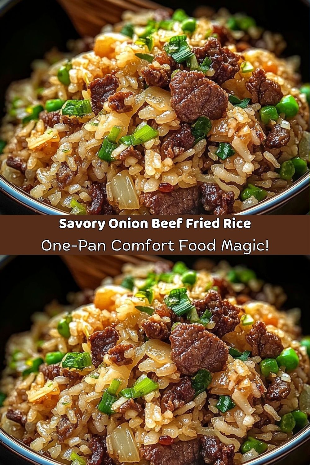 Savory Onion Beef Fried Rice