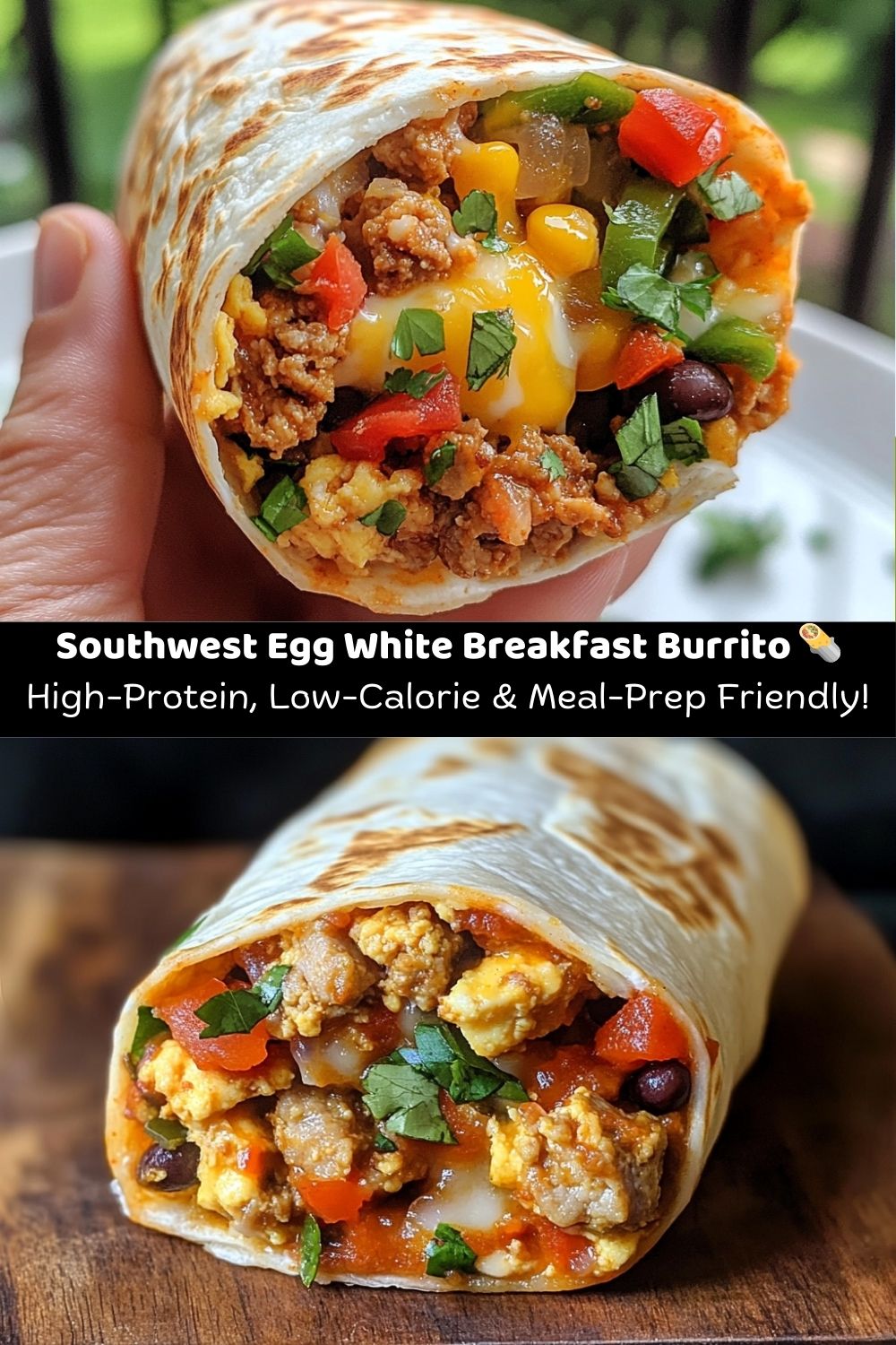 Southwest Egg White Breakfast Burrito
