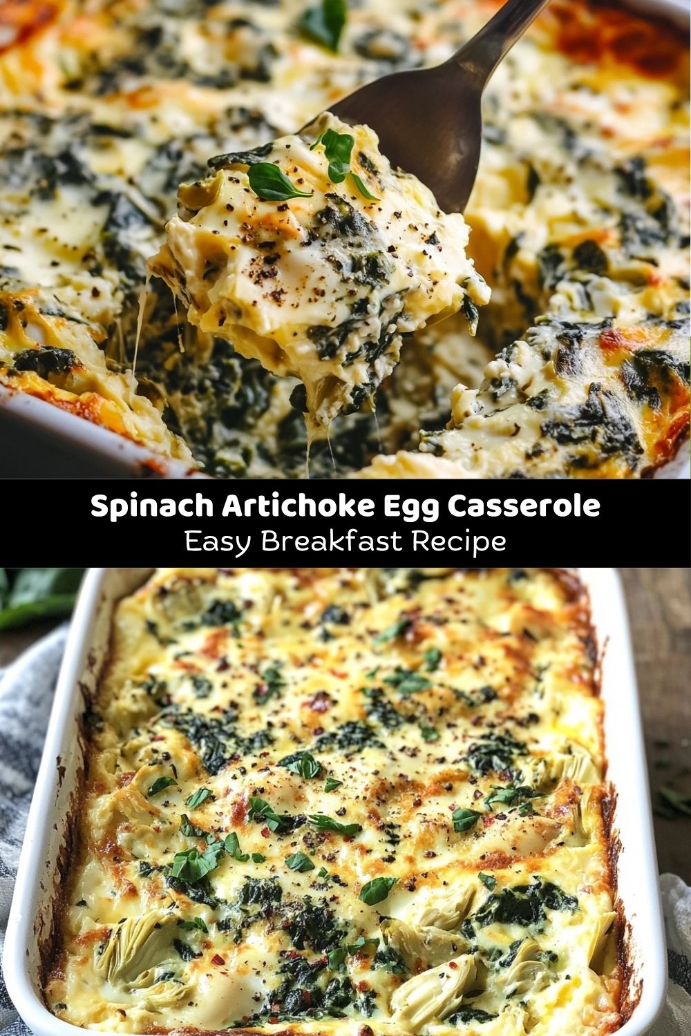Spinach Artichoke Egg Casserole