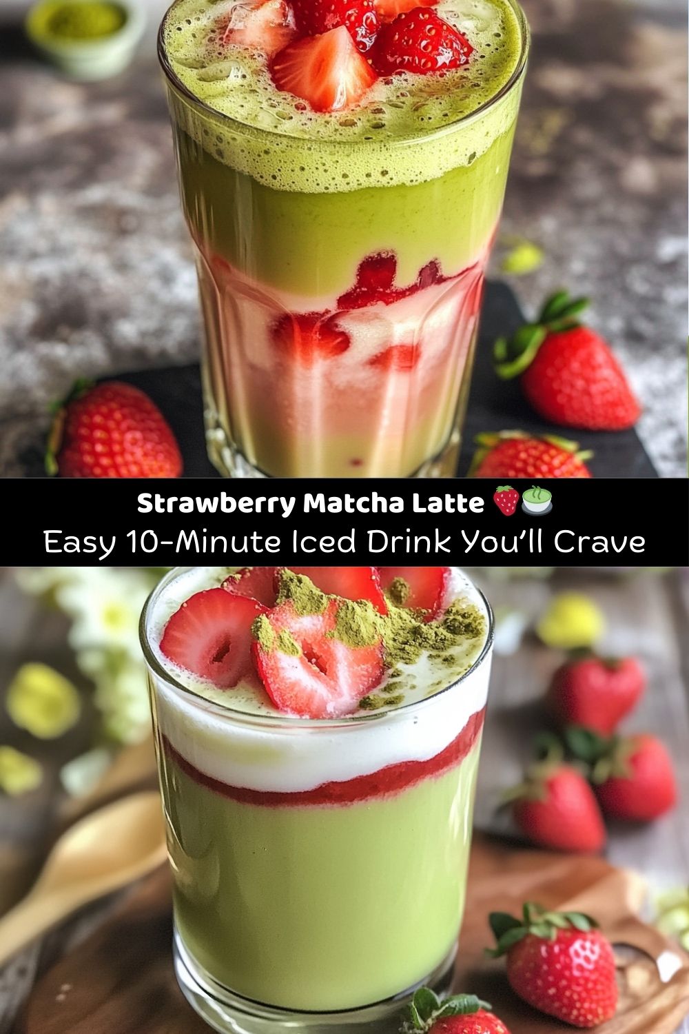 Strawberry Matcha Latte