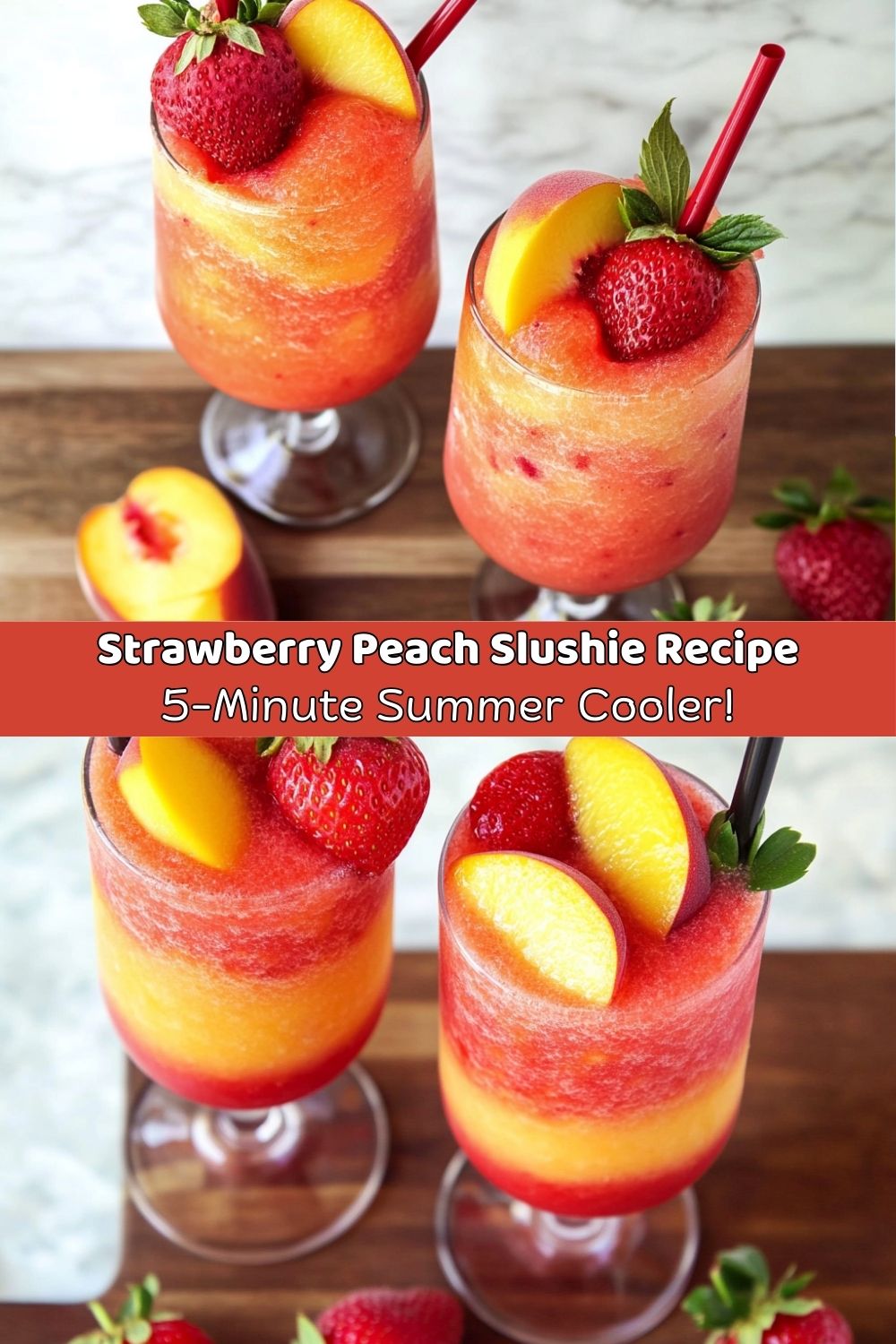 Strawberry & Peach Slushies!