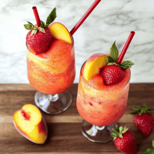 Strawberry & Peach Slushies!