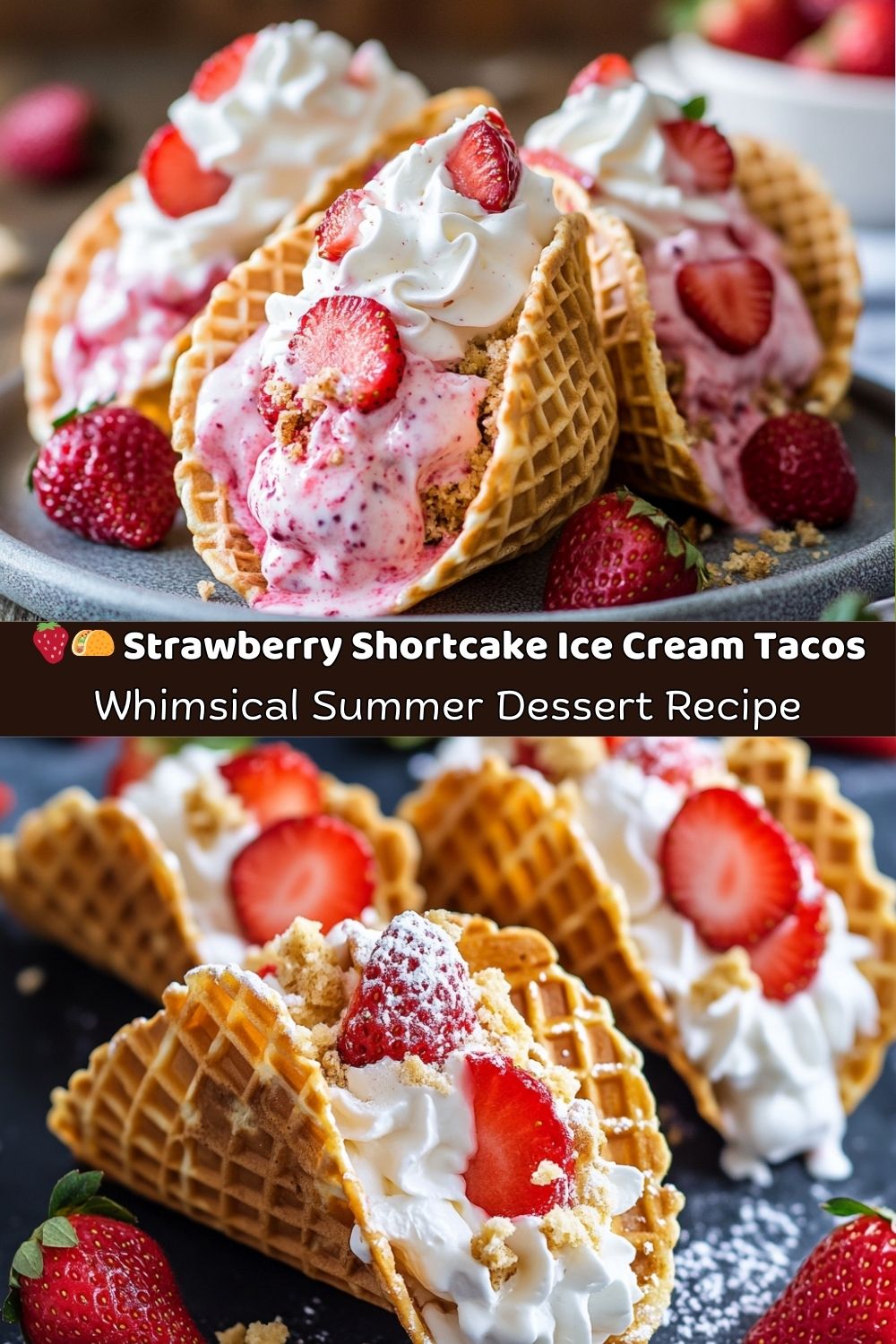 Strawberry Shortcake Ice Cream Tacos