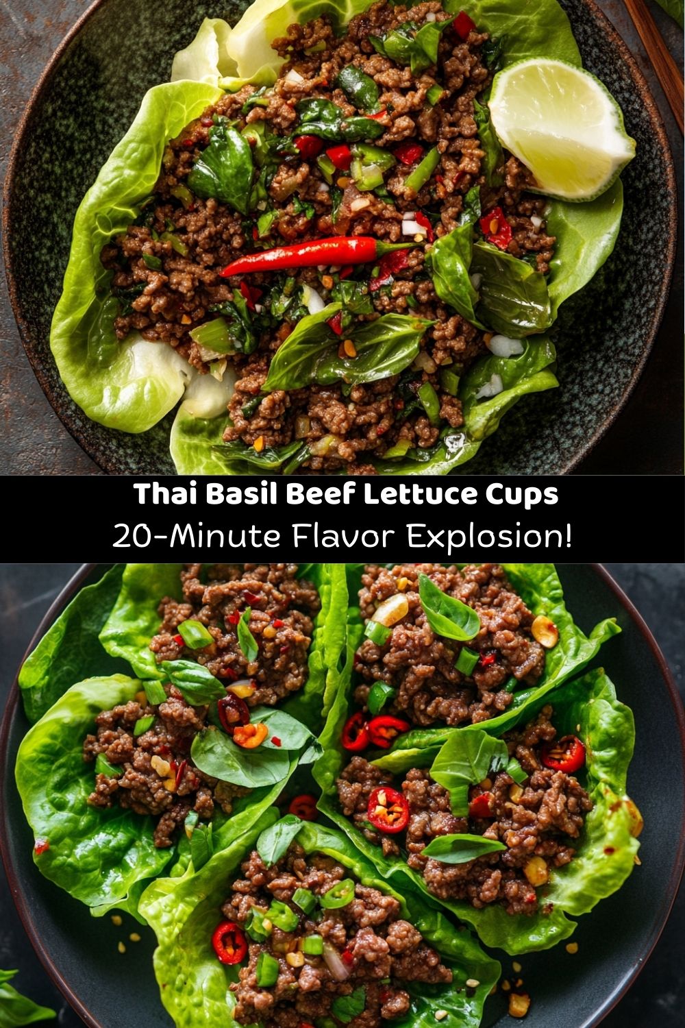 Thai Basil Beef Lettuce Cups