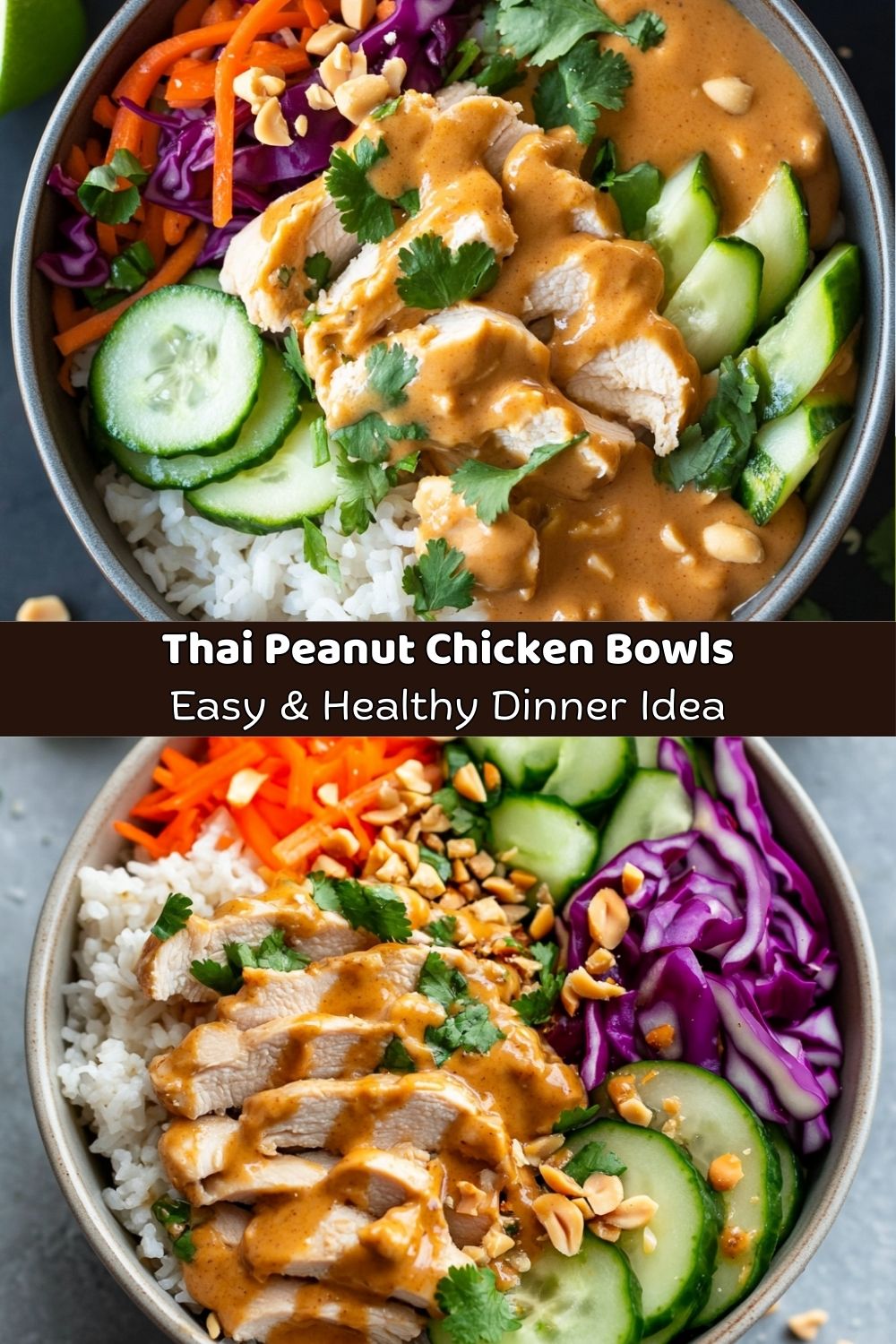 Thai Peanut Chicken Bowls