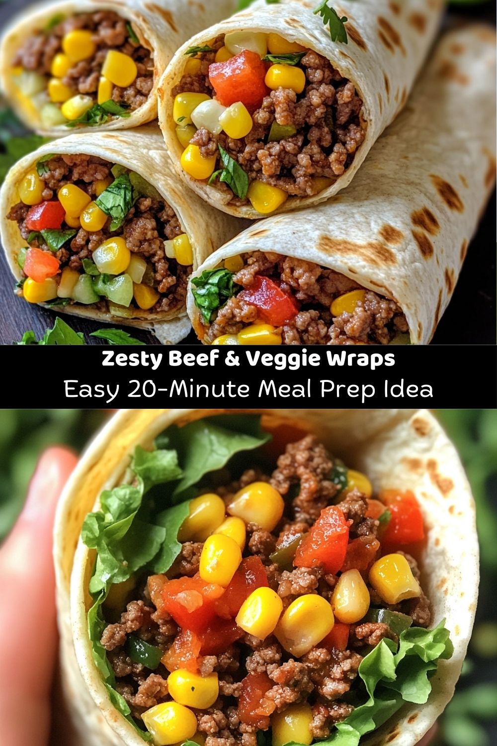 Zesty Beef & Veggie Wraps