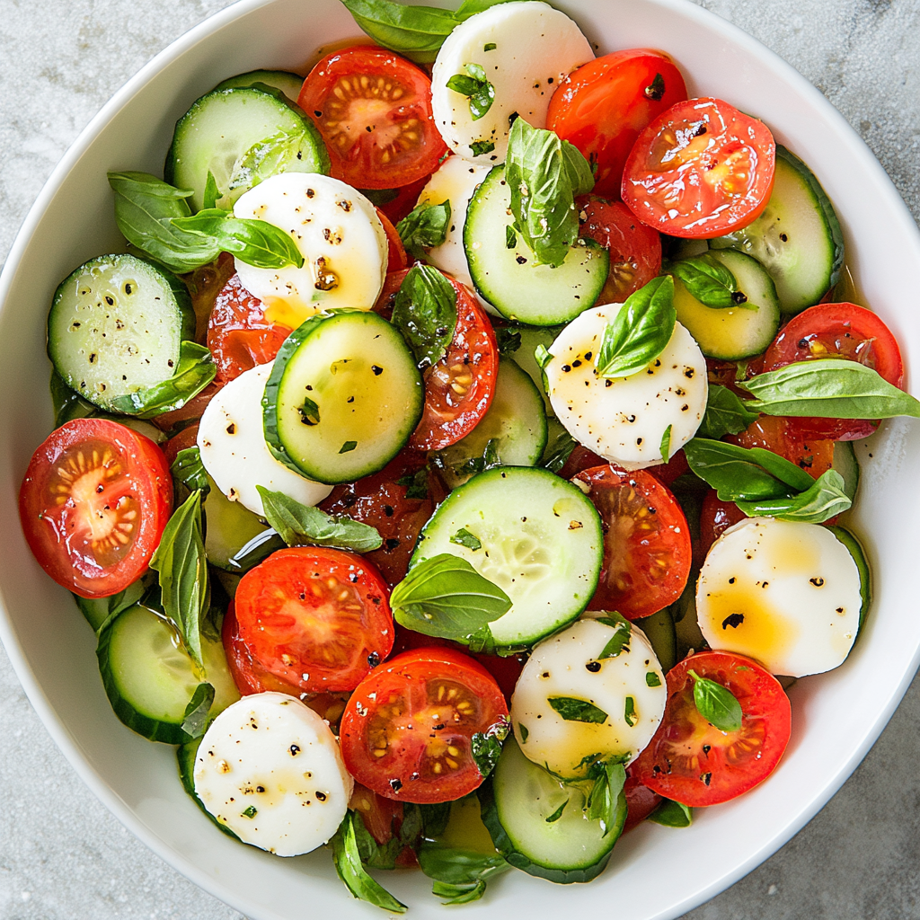 Cucumber Caprese Salad