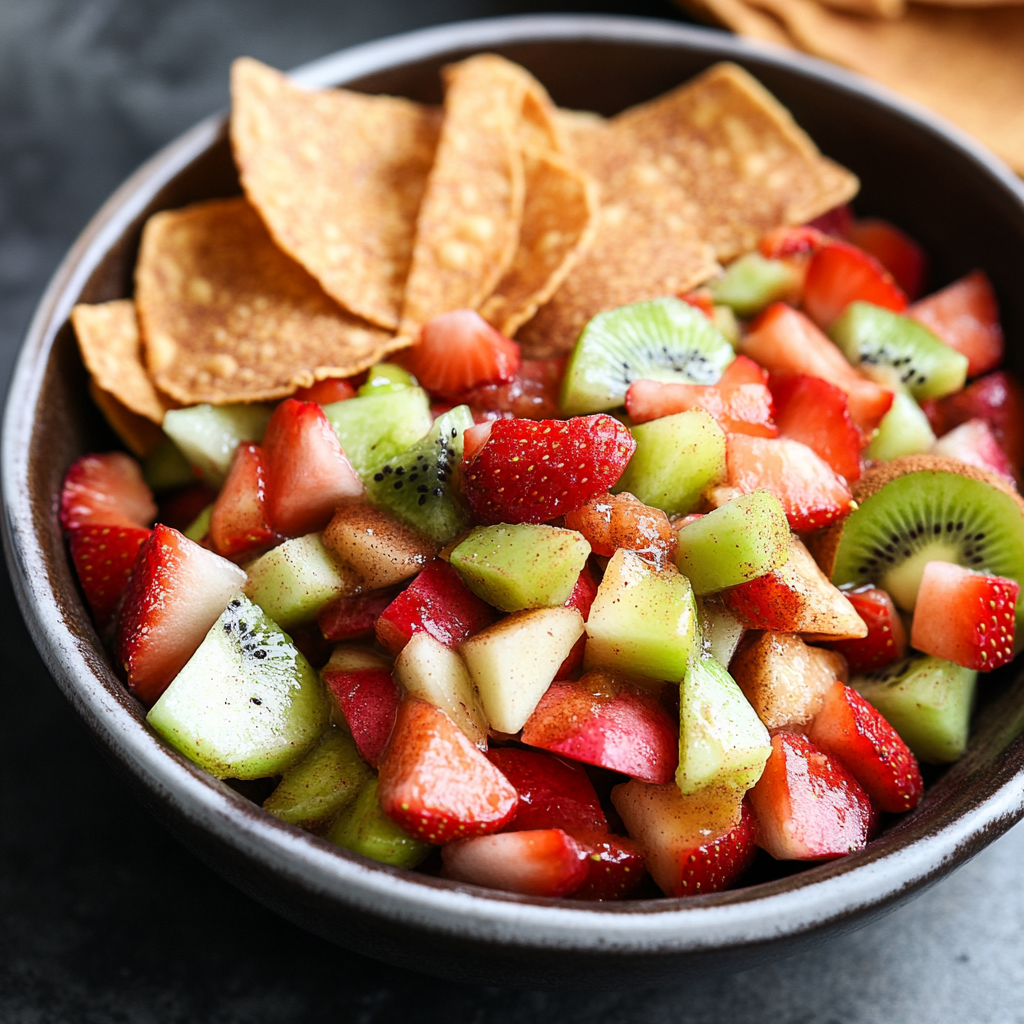Sweet Dessert Chips & Fruit Salsa