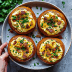 High Protein Bacon Egg & Cheese Bagels