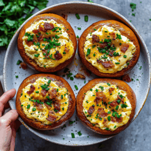 High Protein Bacon Egg & Cheese Bagels