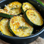 Cheesy Garlicky Zucchini Steaks