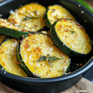 Cheesy Garlicky Zucchini Steaks