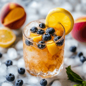 Blueberry Peach Green Tea Lemonade