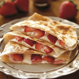 Strawberry Cream Cheese Quesadillas