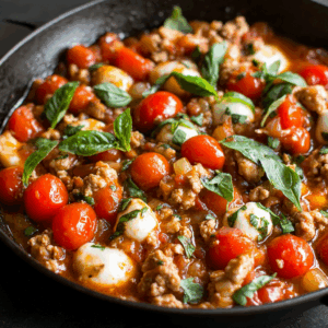 Ground Chicken Caprese