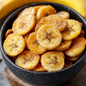 Cinnamon-Sugar Air Fryer Banana Chips