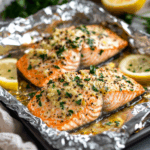 Baked Parmesan Garlic Herb Salmon in Foil