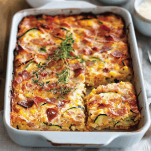 Bacon, Zucchini and Corn Slice