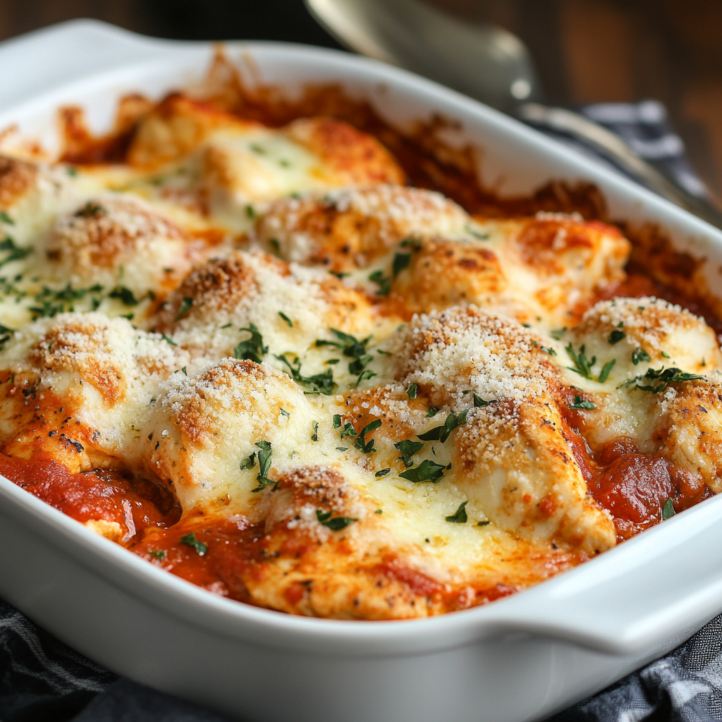 Keto Chicken Parmesan Casserole